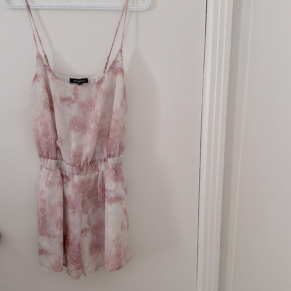 Dynamite White and Pink Romper